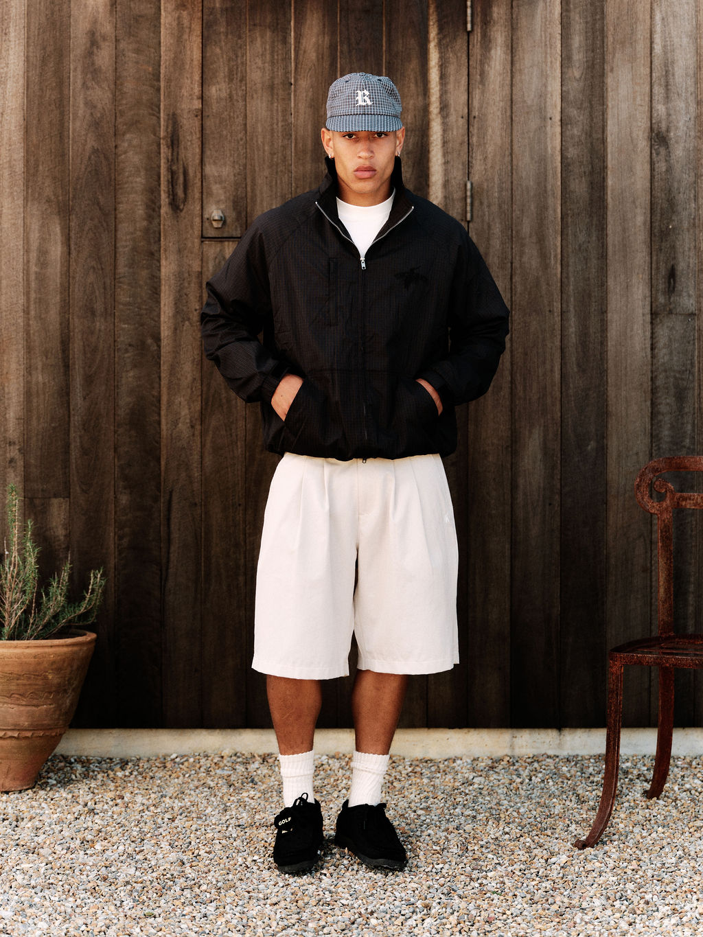 TRACK JACKET - DARK PLAID