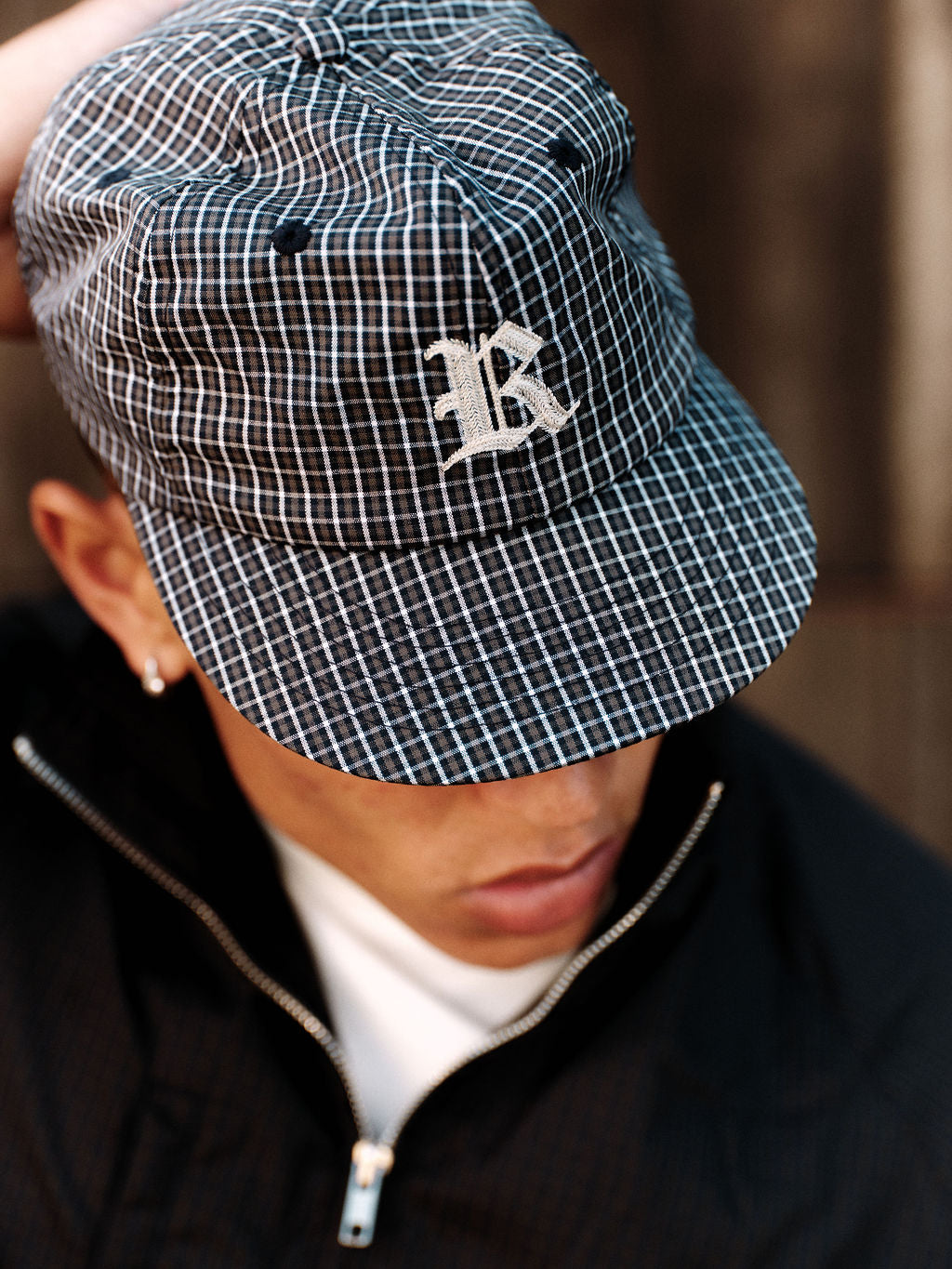 TRACK JACKET - DARK PLAID