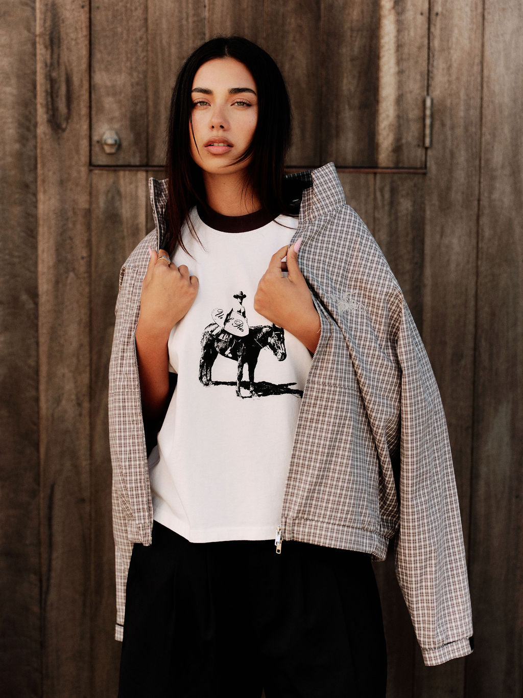TRACK JACKET - LIGHT PLAID