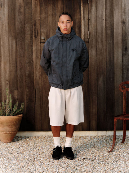 HOODED JACKET - NAVY CHECK