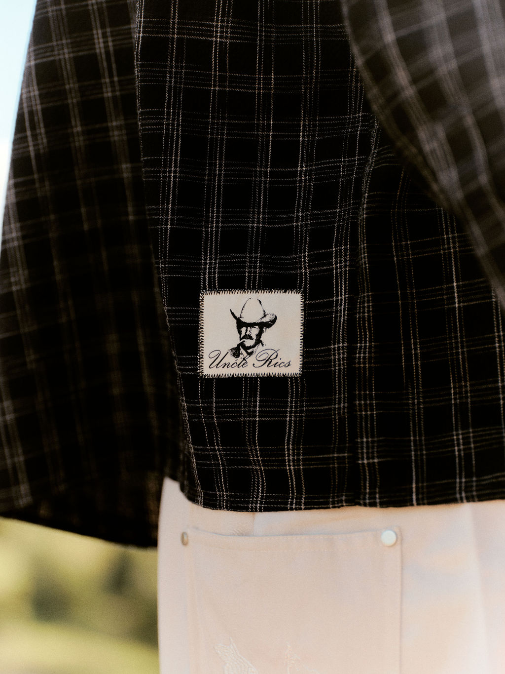 SEERSUCKER PLAID BLACK