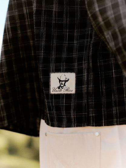 SEERSUCKER PLAID BLACK