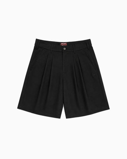 PLEATED SHORTS BLACK