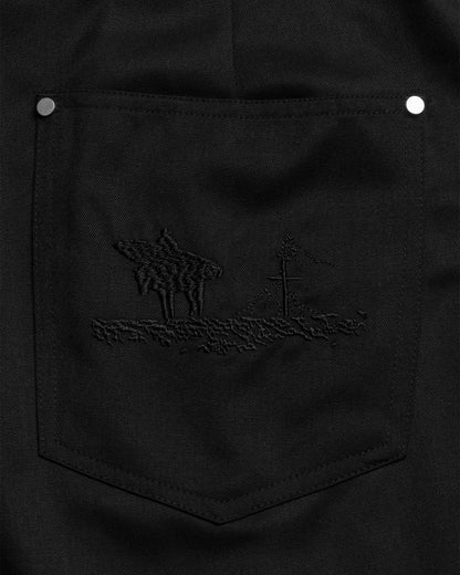 PLEATED SHORTS BLACK