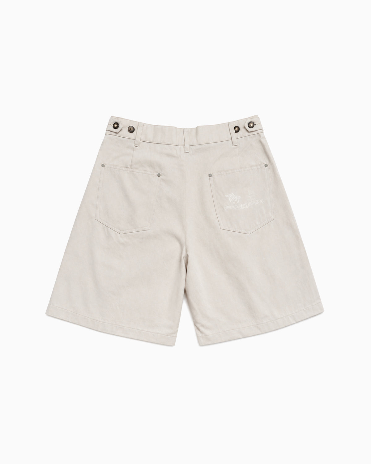 PLEATED SHORTS CREAM