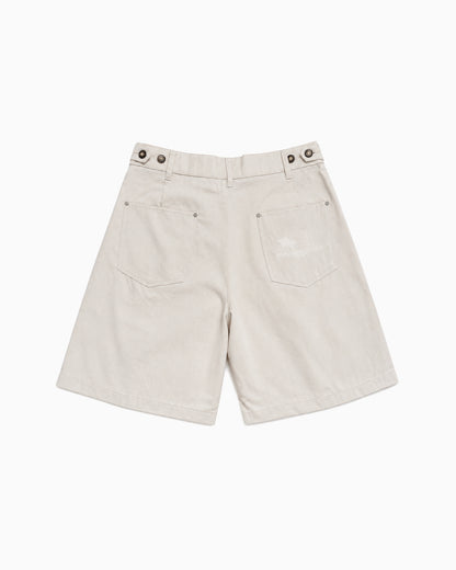 PLEATED SHORTS CREAM