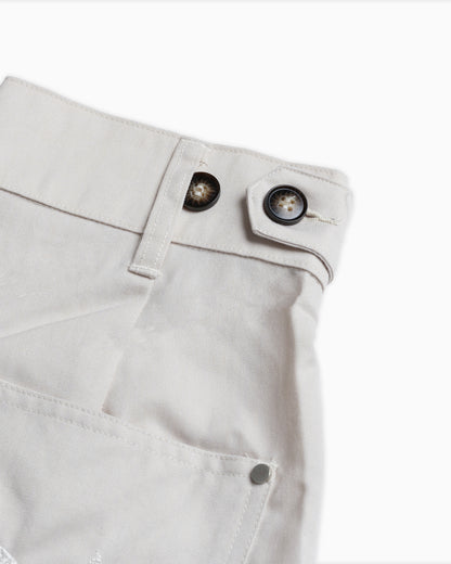 PLEATED SHORTS CREAM