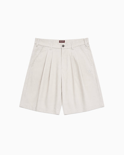 PLEATED SHORTS CREAM