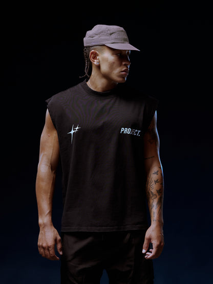 PROJECT | MUSCLE TEE | WASHED BLACK