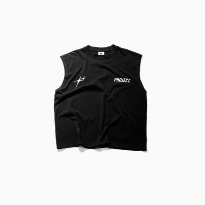 PROJECT | MUSCLE TEE | WASHED BLACK