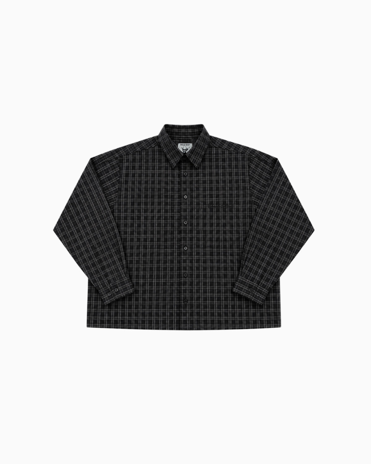 SEERSUCKER PLAID BLACK