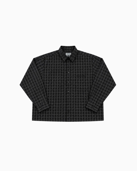 SEERSUCKER PLAID BLACK