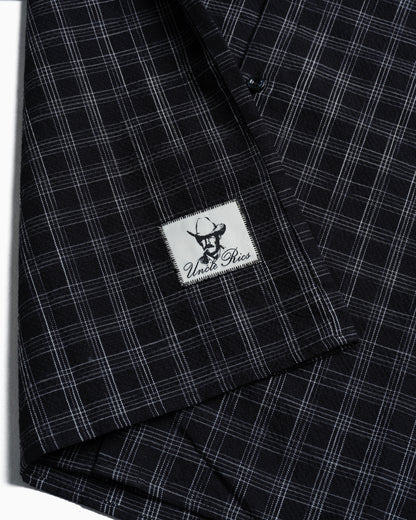 SEERSUCKER PLAID BLACK
