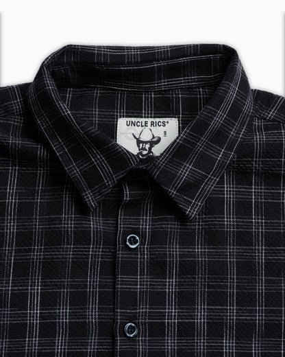 SEERSUCKER PLAID BLACK