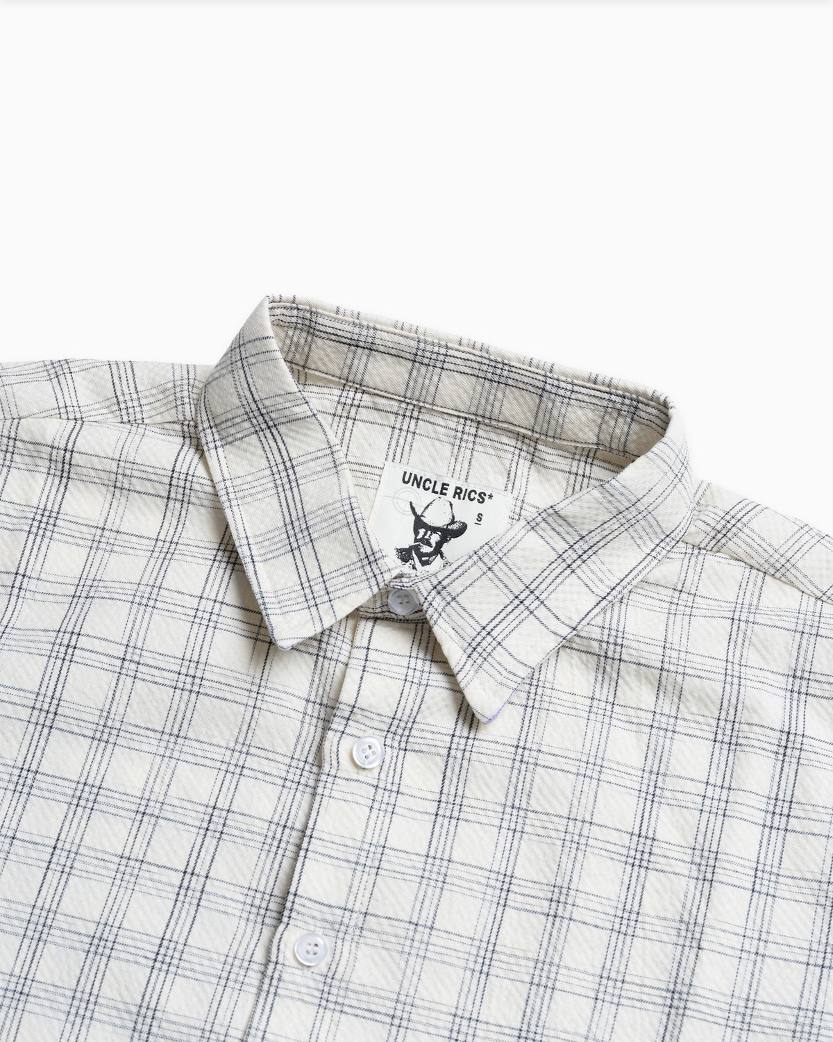 SEERSUCKER PLAID OFF-WHITE