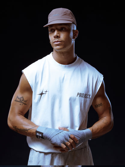 PROJECT | MUSCLE TEE | WHITE
