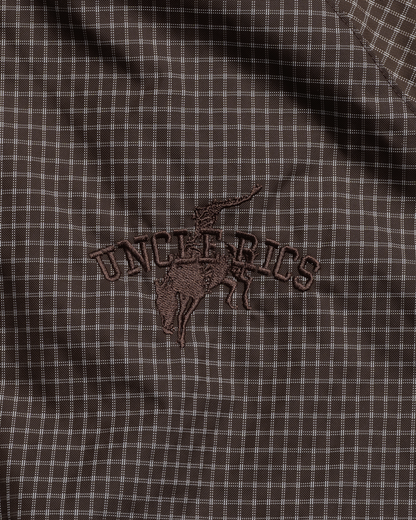 HOODED JACKET - BROWN CHECK