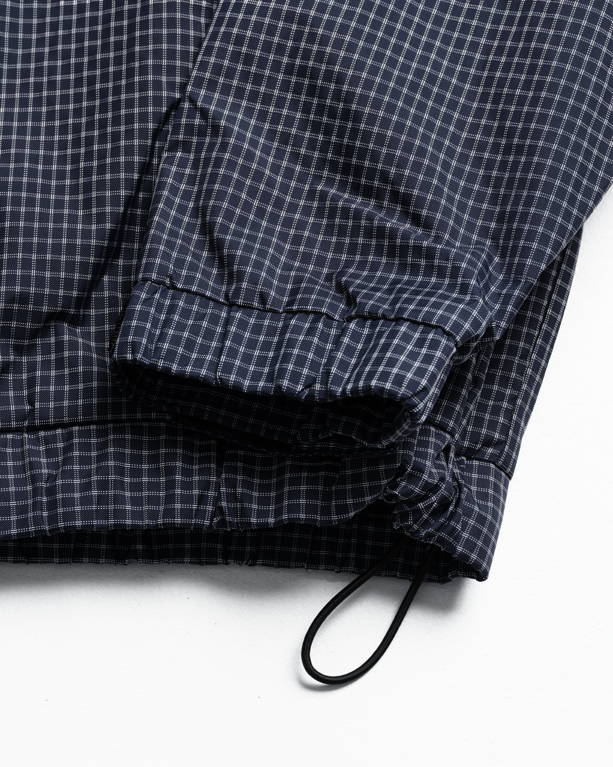 HOODED JACKET - NAVY CHECK