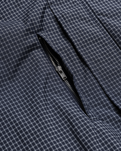 HOODED JACKET - NAVY CHECK