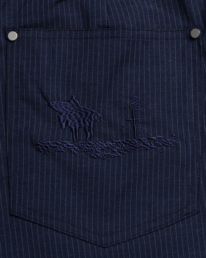PLEATED SHORTS PINSTRIPE