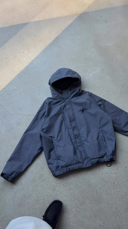 HOODED JACKET - BROWN CHECK