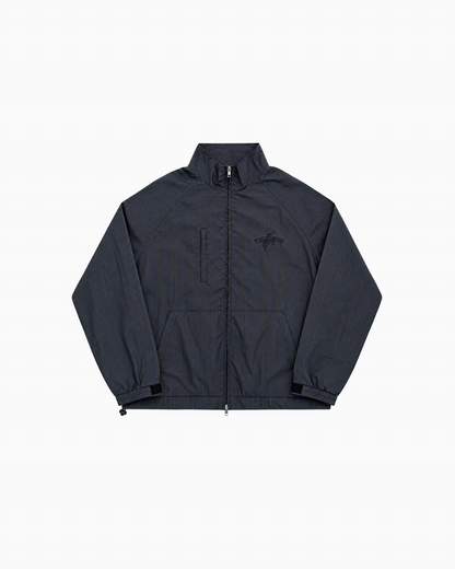 TRACK JACKET - DARK PLAID