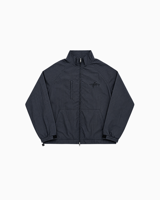 TRACK JACKET - DARK PLAID